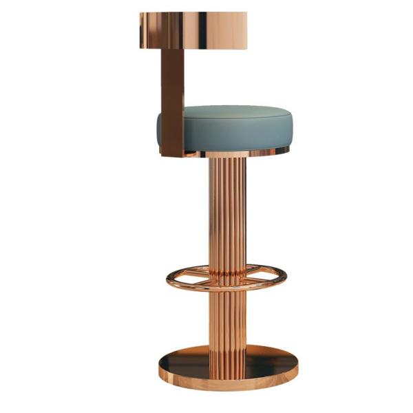 OEM ODM Stainless Steel Counter Bar Stool NO Fold Customized Color