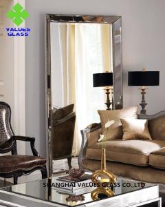 Wholesale Modern Large Frameless Mirror , Silver Full Length Mirror With Clear Surface from china suppliers