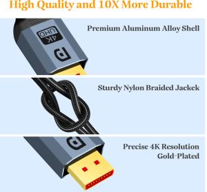 Wholesale 4k 60hz 28AWG Display Port Cable Ultra HD For Gaming Monitor from china suppliers