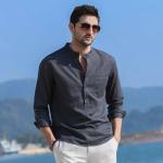 Stand Collar Flannel Half Sleeve 3D Print Shorts and Shirt Set for Plus Size Men