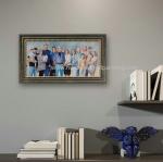 Family People Custom Oil Realistic Portrait Painting For Holiday Gift 40 Cm X 80