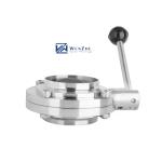 Food Grade Sanitary Stainless Steel Butt-Weld Butterfly Valve with Welding