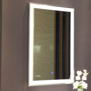 Wholesale Bathroom Decoration Makeup Wall Mounting Vanity Framed LED Mirror With Temperature Display from china suppliers