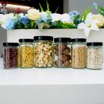 Wholesale Round Glass Pickles Jar 195ml 240ml 350ml Honey Spice Chili Sauce
