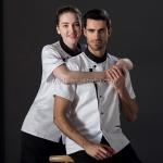 New styles Hot Sale Short Sleeves Black white Chef Coat for Hotel Chef Jacket