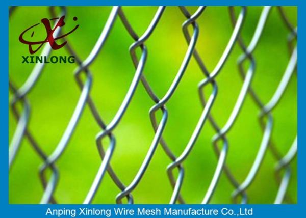 Hot Dipped Galvanized Chain Link Fencing , Chain Link Wire Fence For Park