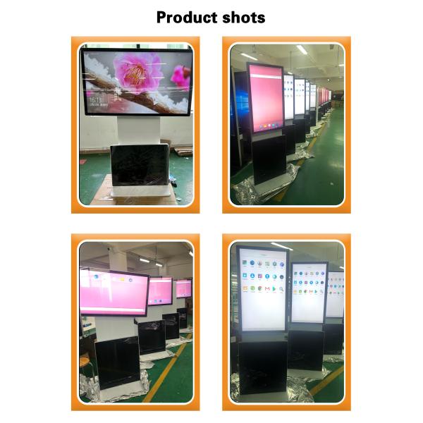 Rotating Touch Screen Terminals Floor Standing Interactive Kiosk Wifi Digital Signage