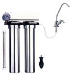 Stainless Steel Countertop Water Filter 2 Stage , 5L / Minute Flow Rate Ss Water