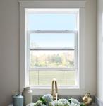 White UPVC Frame Single Hung Vinyl Windows With Grill Low E Argon Glass Windows