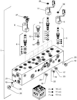1260872C91 SEAL KIT parts 2555, 9230, 1245, 6130, 420, WD1903, 1240, 6140, 420