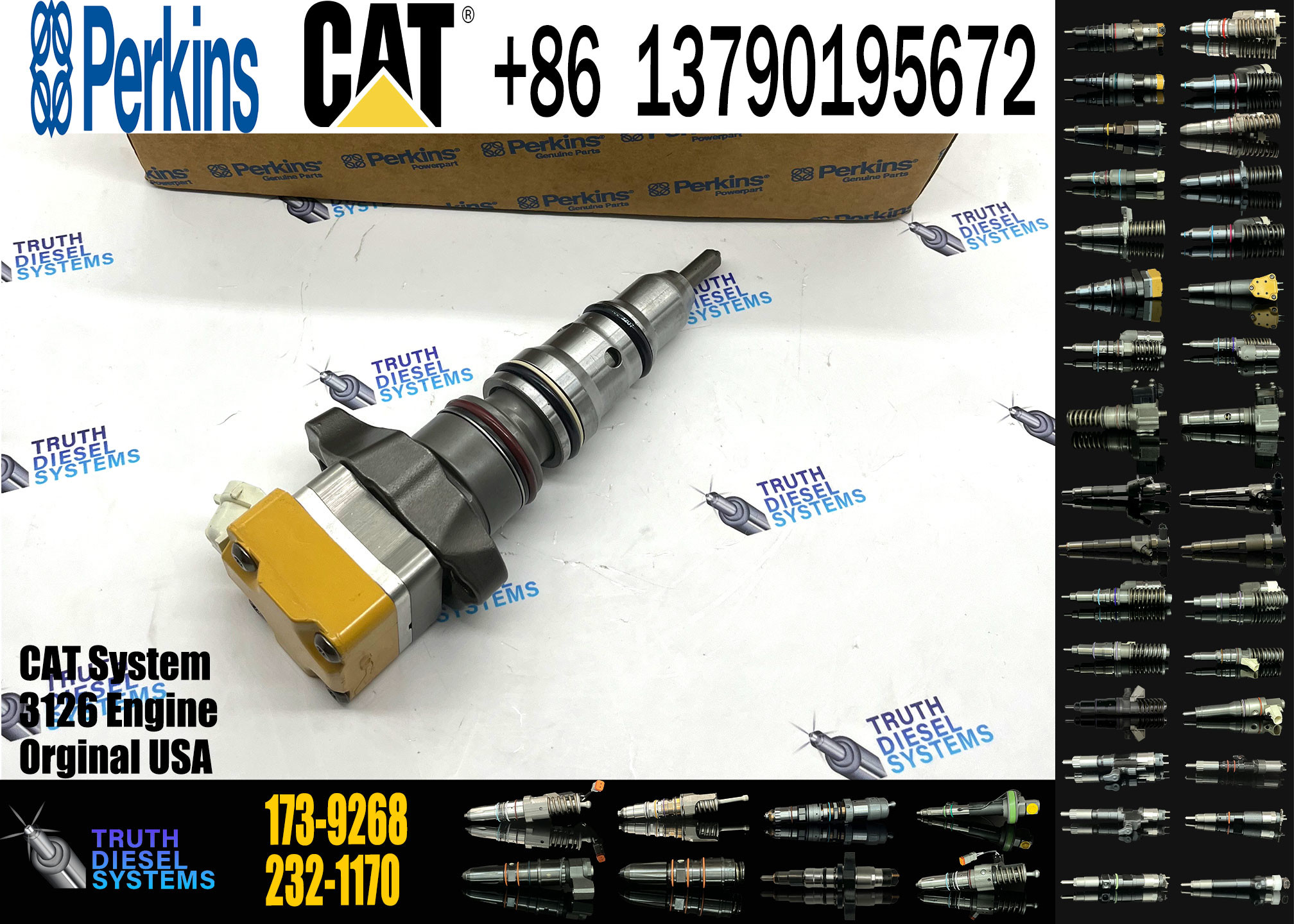 Diesel Fuel Injector 173-9268 For Cat Caterpillar C13 Engine For Cat Diesel Engine Parts