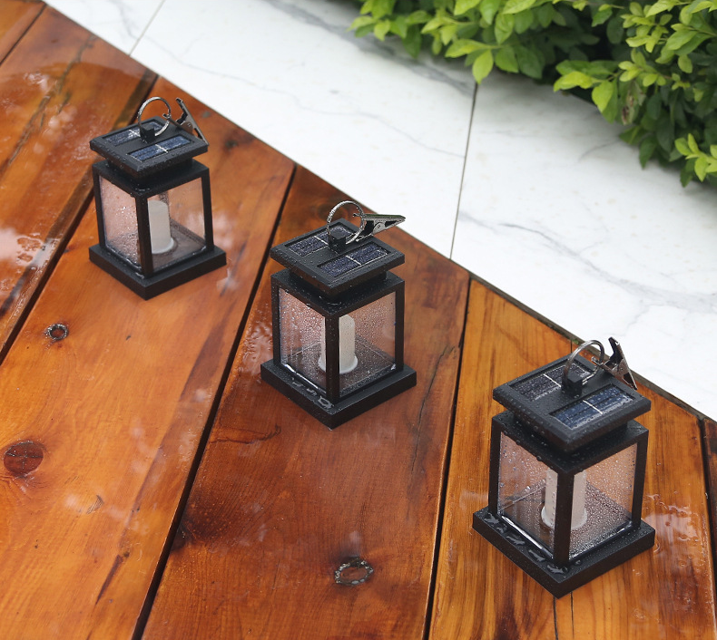 One Solar Landscape Light for Retro Atmosphere Outdoor Waterproof Candle Light Garden