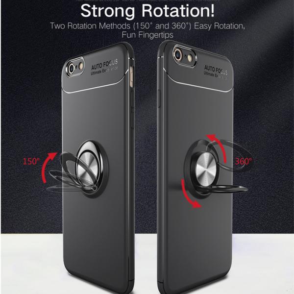Shockproof Transparent Phone Cases For Iphone 6 Plus Invisible Metal Ring Holder Founded