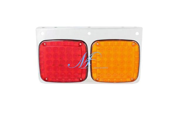 5007 Square combination 82 LEDs with stainless steel plate trailer led light