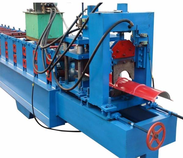 Aluminum Ridge Cap Metal Roofing Roll Forming Machine 8 - 12 M / Min Production