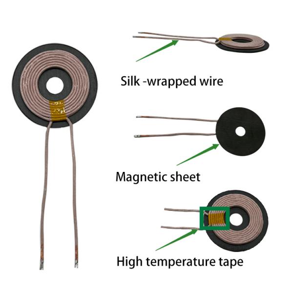 wireless charging coil receiver induction coil transmitter and receiver