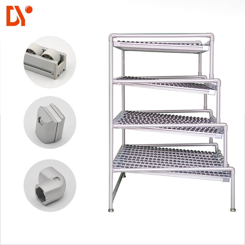 Aluminum Alloy Frame Roller Track Hardware With Plastic Roller Wheel 4 Meter