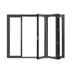 Heat Insulated Aluminum Folding Windows Panels Accordion Glass Windows