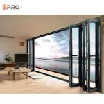Aluminum Glass Patio Exterior Bifold Doors Double Glazing Bi Folding Door For
