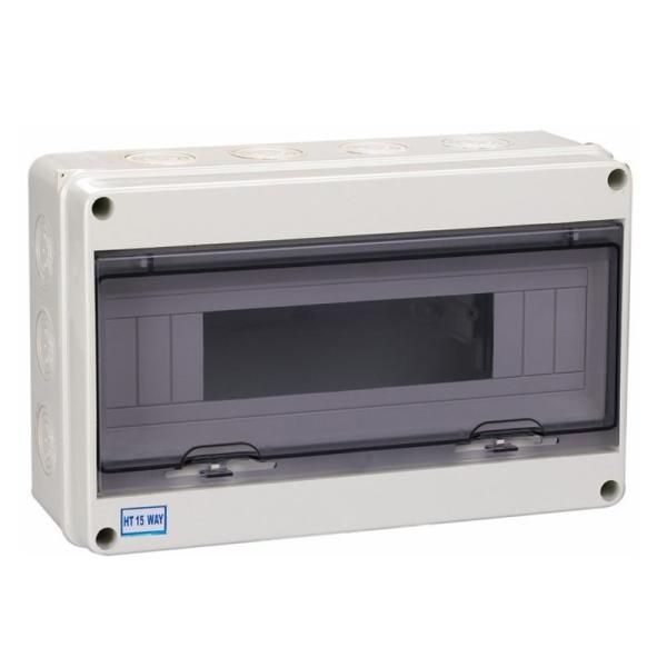 HT 15 Way IP65 Waterproof Outdoor Electrical Enclosure Distribution Plastic