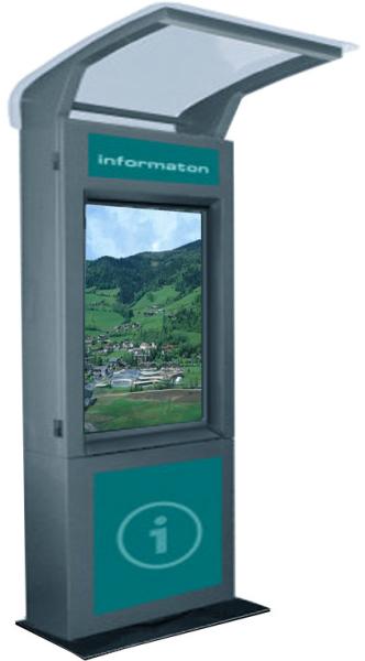 W3 stainless steel waterproof outdoor touchscreen information kiosk with