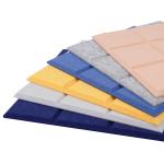 Square Carved Polyester Acoustic Panels 48 Pure Colors 600x600mm