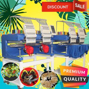Wholesale Better than gemsy embroidery machine HO1502H cap t-shirt flat 3d sequin 400*50mm computer embroidery machine 2 heads from china suppliers