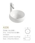 Sleek And Elegant Counter Top Bathroom Sink White Oval Shape Wash Basin