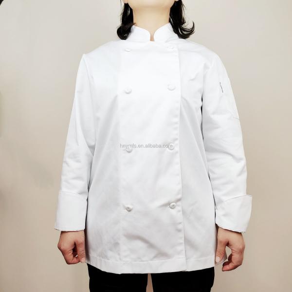 White Color Poly cotton Hotel/Restaurant Chef Uniform Twill Fabric Coat/Chef