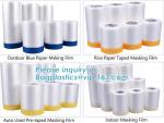 Outdoor Paper Masking Film, Rice Paper Taped Masking Film, Auto Used Pre-Taped