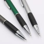 Portable Aluminum Metal Ballpoint Pen Rubber Grip Business Office School Ball
