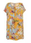 100% Viscose Short Sleeve T Shirt- Women's Floral Printing Tops In Casual Type