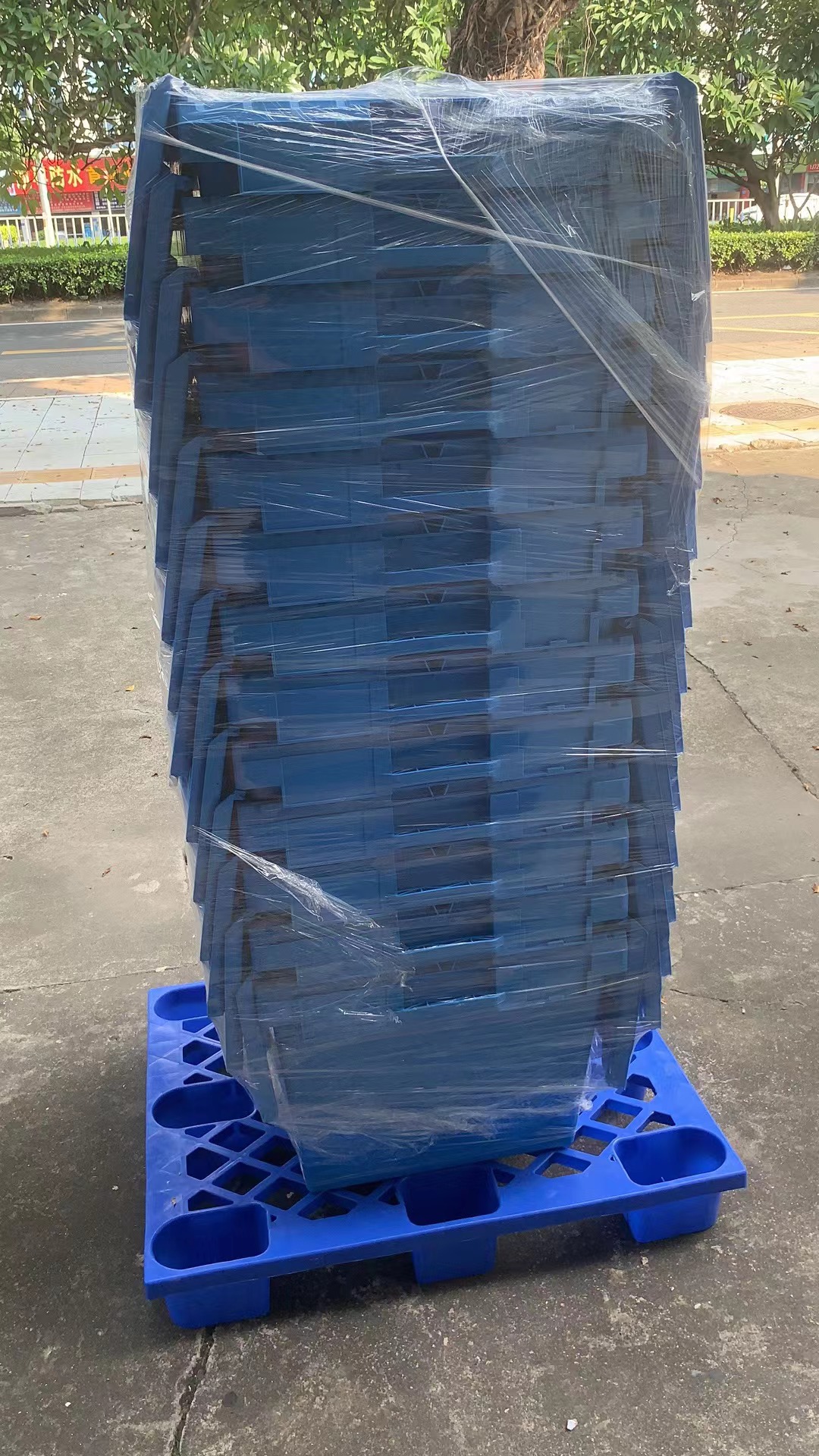 Foldable Collapsible Stackable Pallet Box 710*575*485 for Food Packaging and Storage