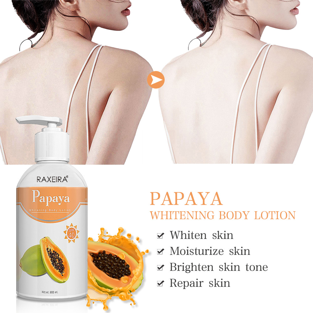 Private Label Kojic Acid Natural formula Organic Papaya Skin Whitening Moisturizing body Lotion 120ml