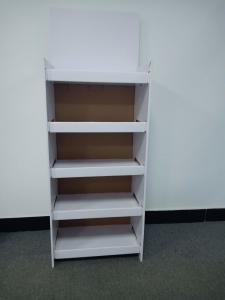 Wholesale Cardboard Display White Floor Display Stand Rack Toy Cardboard Shelves from china suppliers