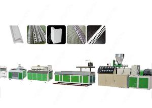 Wholesale Conical Twin Screw PVC Profile Extrusion Line , Stainless Steel Plastic Corner Production Machine from china suppliers