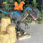 Ce Certified Animatronic Dinosaur Ride Velociraptor Ride 4m Length