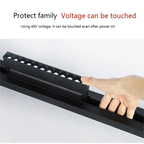 24W CRI80 Magnetic Track Lights OSRAM Foldable Track Light