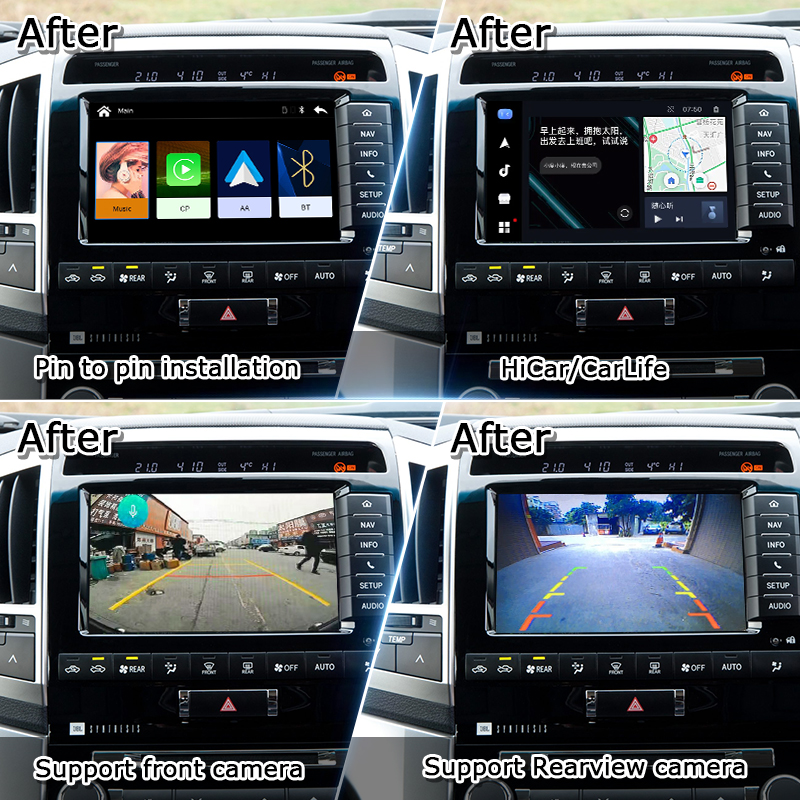 Plug and Play Apple CarPlay Interface for Land Cruiser 200 2013-2021 Multi-Language ,360 Camera ,Reverse Camera Support