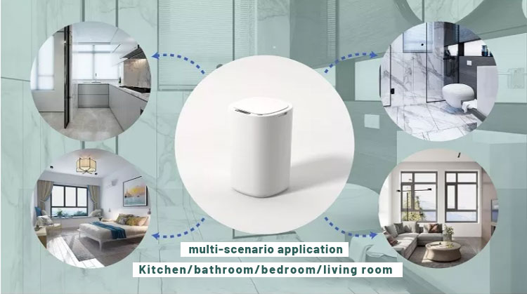 16L Button Control Smart Sensor Waste Bin Stereo Dual Mode Sensing with Night Light for Living Room for Bedroom