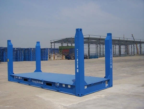 20ft 20 ft Flat Rack Container with CSC Certified Custom Color Logo Corten Steel Fixed Corner Post and BV GL ABS Approval