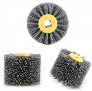Wholesale Nylon Abrasive Roller Brush Wheel Industrial Cylinder Brush for Woodgrain Grinding from china suppliers