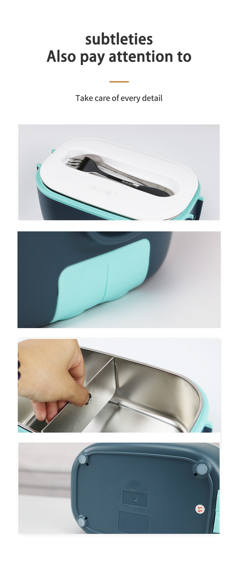 Leak Proof Stainless Steel Lunch Containers 5 In 1 70W Customization