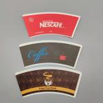Eco-friendly PE Coated Paper Cup Fan With 6 Colors Flexo Printing