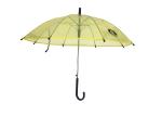 Compact Child'S Clear Umbrella Yellow POE Materails Plastic Hook Handle