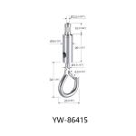 Long Cylindrical Smart Hanging Cable Gripper 9x58mm Brass Material YW86412
