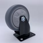 Thermoplastic Rubber Quiet Swivel 5 Inch Caster Wheels Anti Slip