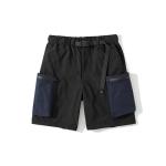 Summer Casual Men'S Shorts Loose Large Pocket Color Contrast Trend Pants