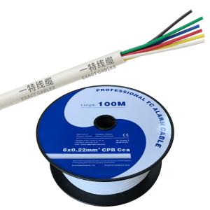 Wholesale Bare Copper Wire Insulated PVC Exactcables 2X0.50 6X0.22 Composite Alarm Security Cable from china suppliers