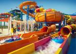 Large Water Theme Park Equipment Fiberglass Slide Galvanized Carbon Steel